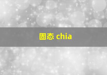 固态 chia